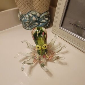 Colorful Glass Octopus Figurine
